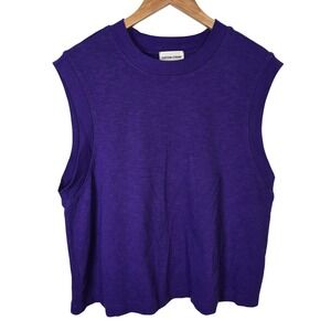 Cotton Citizen Muscle Tank Top Women's M Purple Sleeveless Made in‎ USA